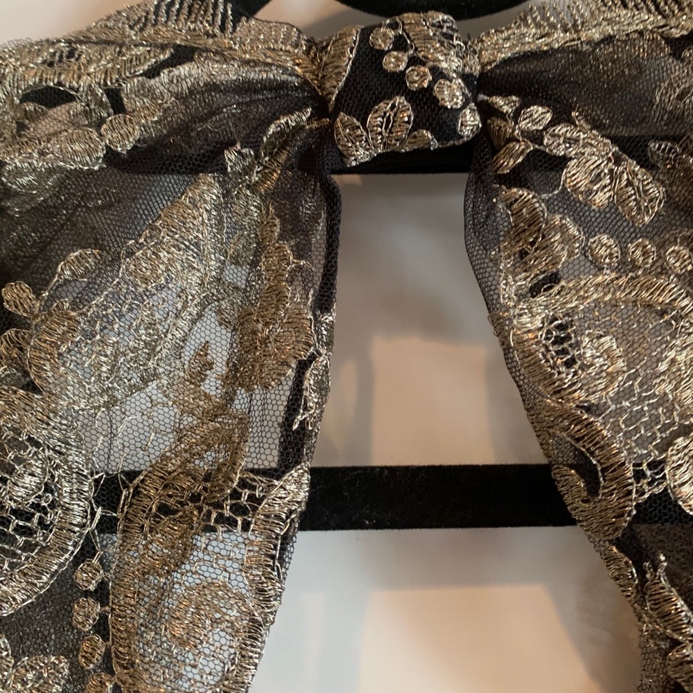 Badgley Mishka gilded lace evening gown- gorgeous! - Picture 7 of 16